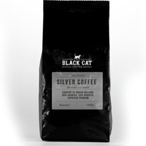 Кава в зернах Black Cat Silver Містить 80% Арабіки 20% Робуста 1 кг